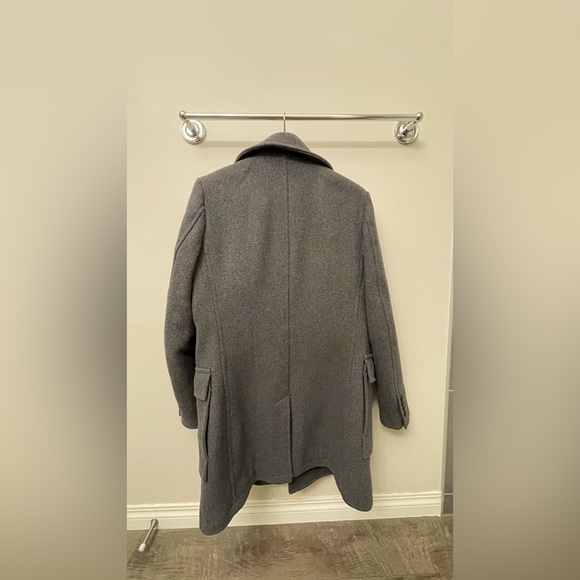 Guess Charcoal Wool Coat with Quilted Lining (Size:S) - Picture 3 of 4